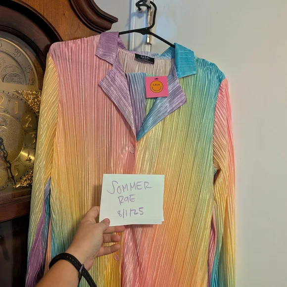 Dressed in LALA Pastel Rainbow Jumpsuit - Picture 2 of 4
